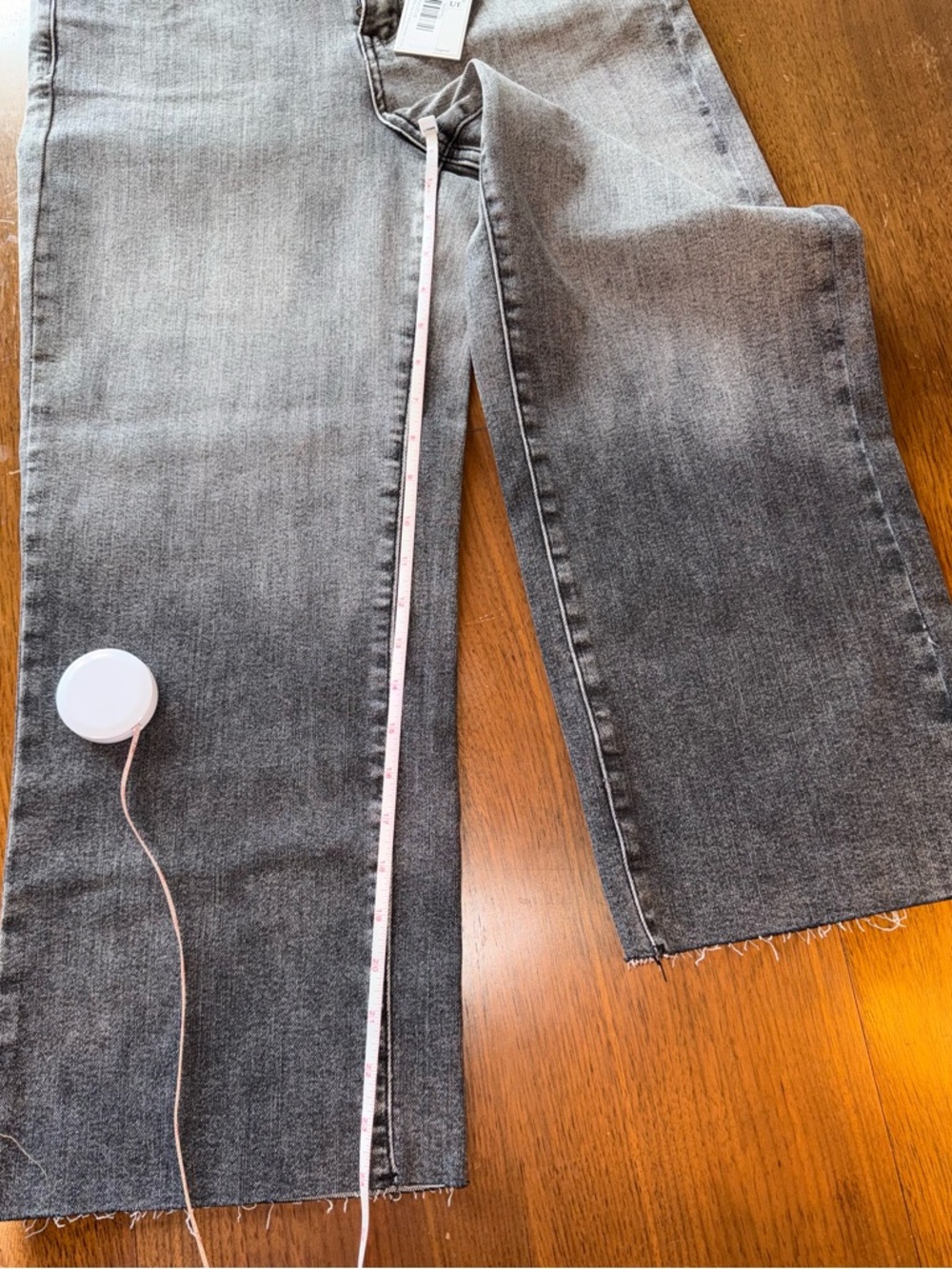 Judy Blue Gray Wide-Leg Crop Flare Jeans with Subtle ombré Fade - Picture 5 of 15